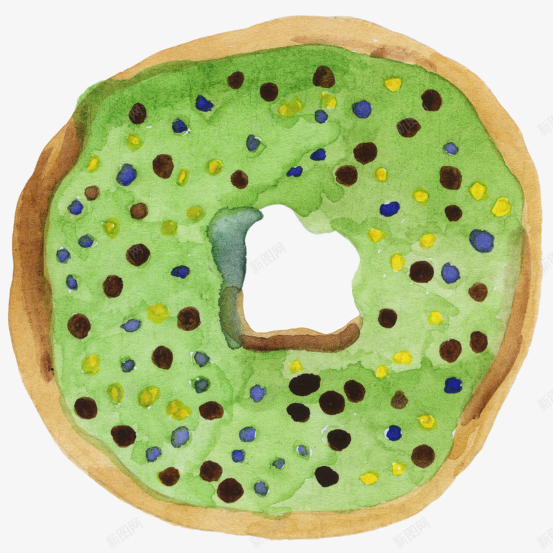 绿色蛋糕西餐甜食甜甜圈png免抠素材_88icon https://88icon.com 甜甜圈 甜食 绿色 蛋糕 西餐