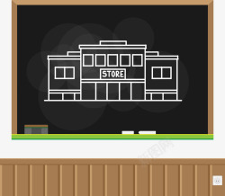 卡通学校黑板素材