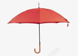 红色长把雨伞素材