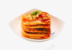 盘子上的韩式泡菜素材