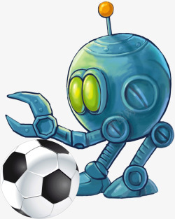 创意科技机器人足球素材