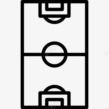 足球场上嬉戏的符号观概述图标图标
