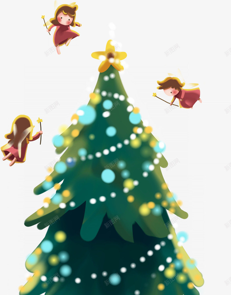 创意手绘合成圣诞树造型png免抠素材_88icon https://88icon.com 创意 合成 圣诞树 造型