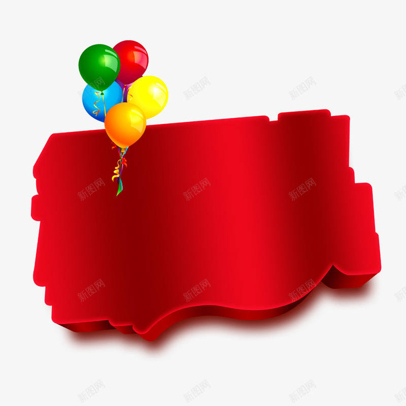 红色光板气球png免抠素材_88icon https://88icon.com 房地产 气球 红色光板 装饰图案