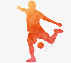 踢足球的人素材