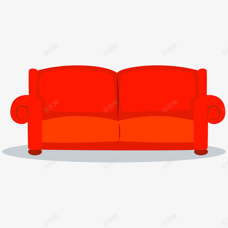 红色沙发png免抠素材_88icon https://88icon.com 卡通沙发 客厅沙发 家具 沙发 红色沙发 软座