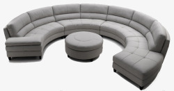 弧形沙发弧形灰色简约沙发高清图片