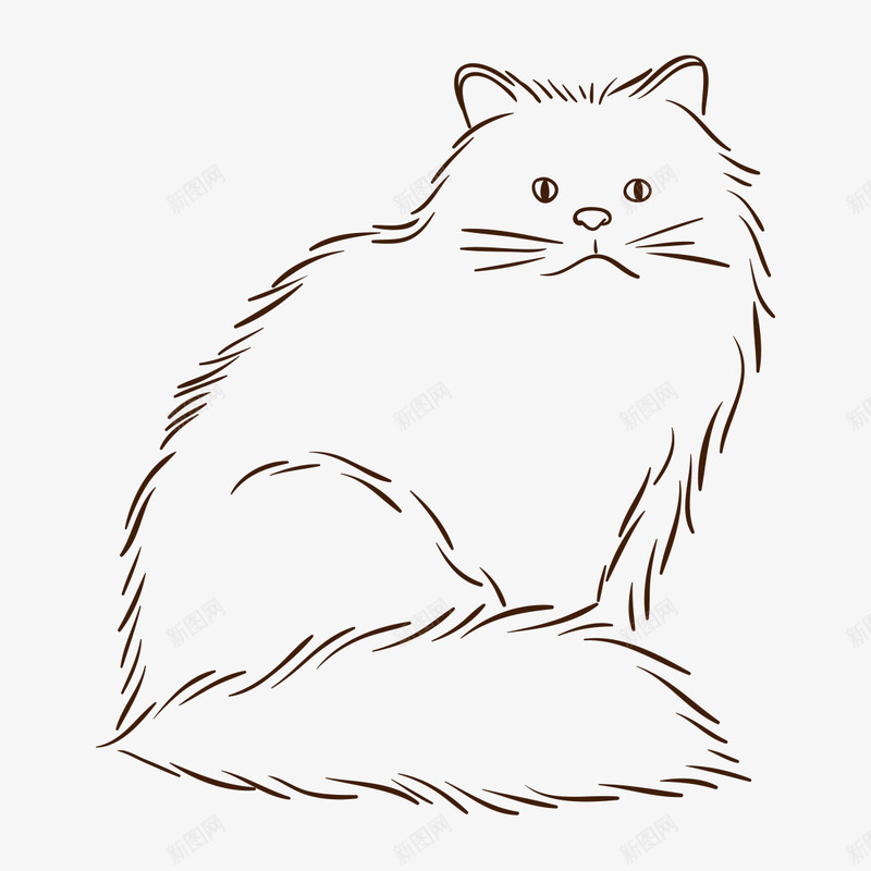 手绘宠物猫咪png免抠素材_88icon https://88icon.com 动物 卡通猫咪 手绘动物 手绘猫咪 线描猫咪 绘画