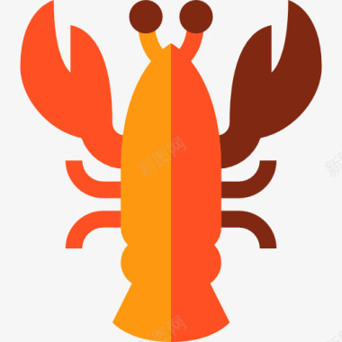 海水产品龙虾图标图标
