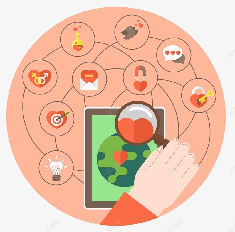 网上示爱矢量图eps免抠素材_88icon https://88icon.com 分类标签 扁平化 爱情 矢量素材 示爱 红心 矢量图