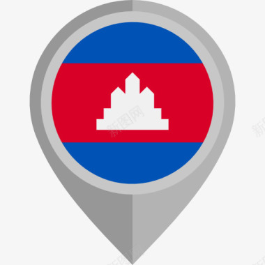 格子旗柬埔寨图标图标