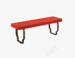 红色长方形桌子素材
