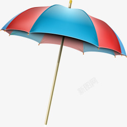 红蓝相间的雨伞素材