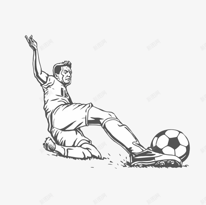足球运动员踢足球素描画png免抠素材_88icon https://88icon.com 世界杯 简图 素描画 足球运动 足球运动员 踢足球