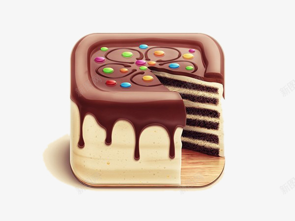 手绘巧克力蛋糕png免抠素材_88icon https://88icon.com 夹心蛋糕 巧克力蛋糕 手绘元素 甜品 蛋糕 食物