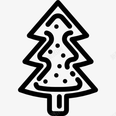 圣诞树形状的饼干图标图标