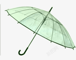 浅绿色雨伞大图素材