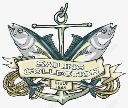 航海捕鱼图标图标