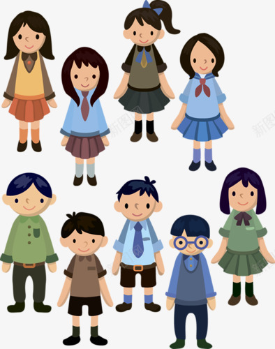学生卡通png免抠素材_88icon https://88icon.com 上学 卡通 学校 学生