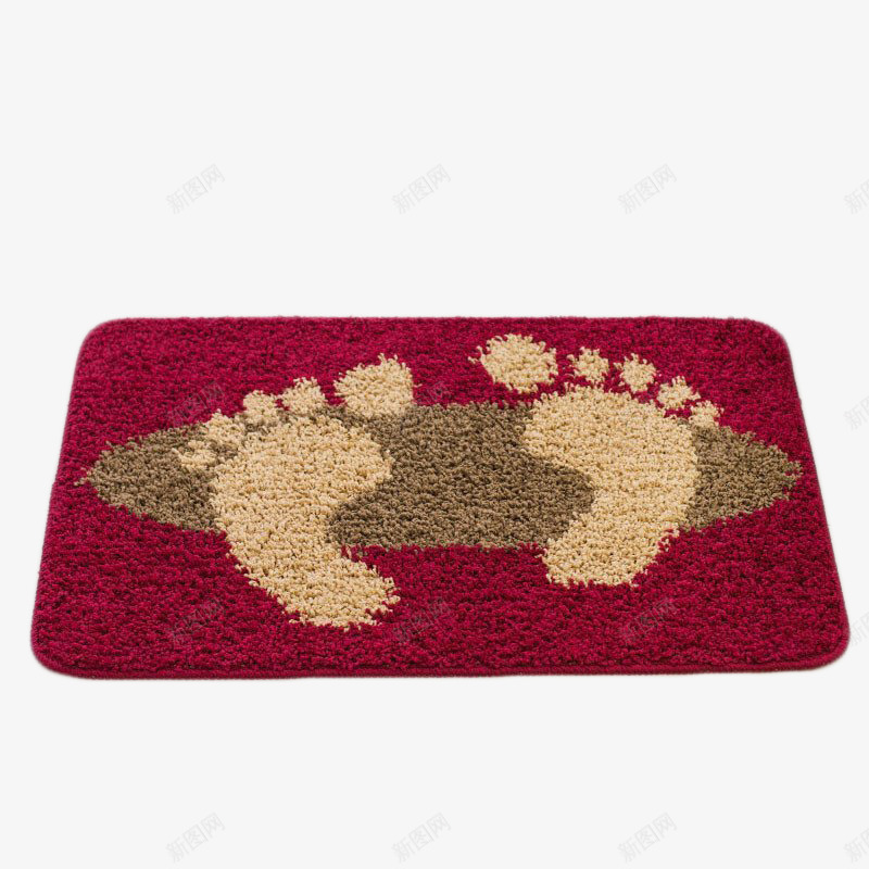 红色大脚丫地垫png免抠素材_88icon https://88icon.com 产品实物 精品 耐用 长方形