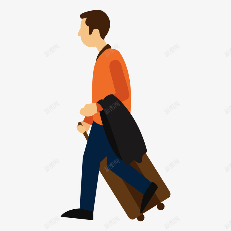 憨厚大叔托行李箱出发旅游矢量图ai免抠素材_88icon https://88icon.com 国外 大叔 憨厚 托行李箱出发 旅游 旅游设计 景点 矢量图