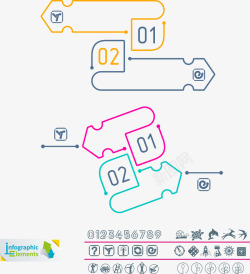 箭头文字信息矢量图素材