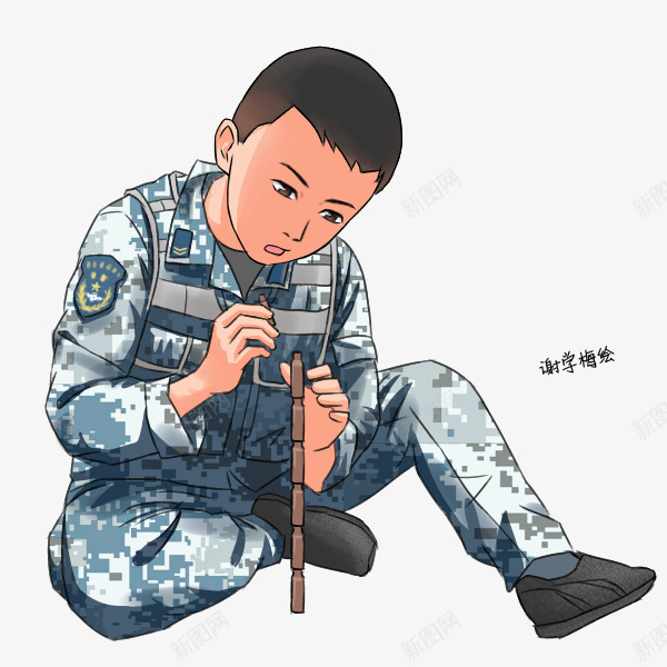 卡通手绘战士兵哥哥png免抠素材_88icon https://88icon.com 兵哥哥 创意 动漫动画 卡通手绘 战士 简约 迷彩军漫