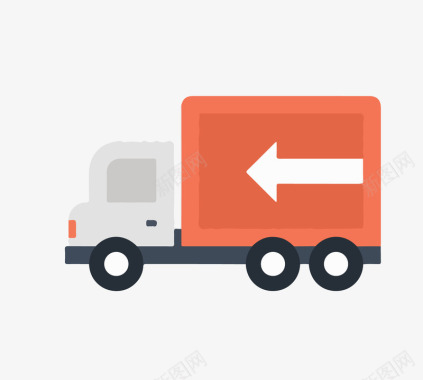 卡同货物卡车标图标图标