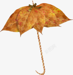 创意树叶雨伞素材