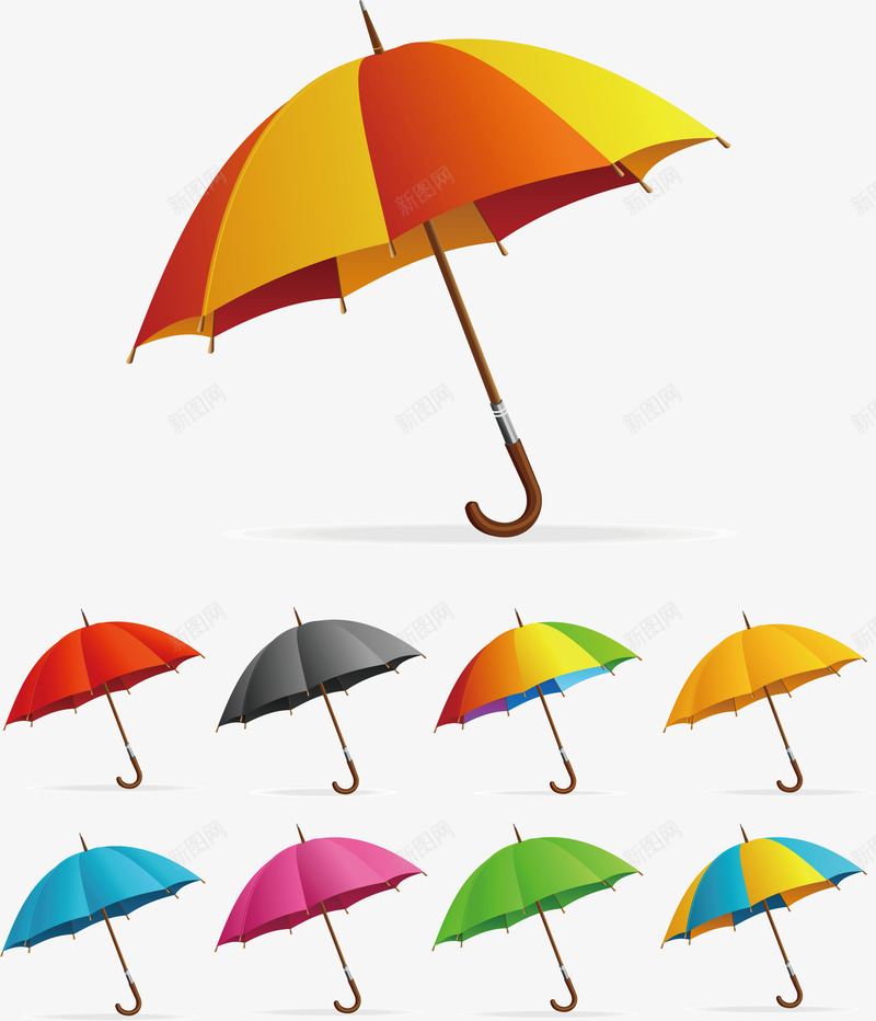 彩色的伞矢量图eps免抠素材_88icon https://88icon.com 伞 彩色的伞 雨伞 雨伞png 雨伞矢量图 矢量图