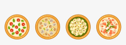 黄色诱人西餐披萨矢量图素材