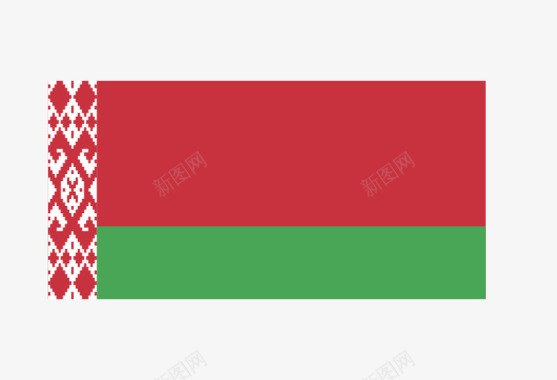 白俄罗斯国旗矢量图图标图标