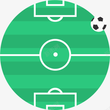 球场模型的足球场ColorFlaticons图标图标