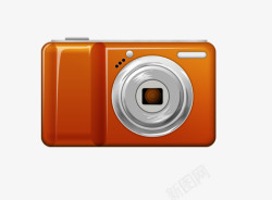橙色数码相机素材