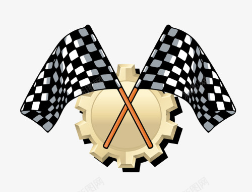 赛车旗帜图标图标