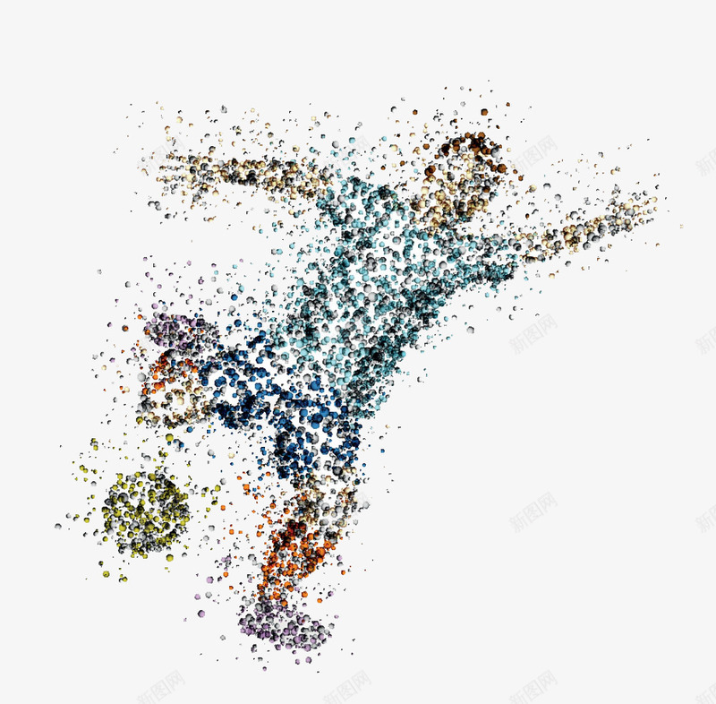 创意足球运动员png免抠素材_88icon https://88icon.com 创意 彩色小块 球类 男人 蓝色 足球 踢球 踢足球 运动 运动员 飞踢