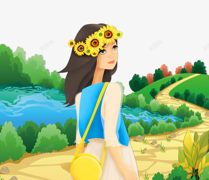 踏青春天旅游宣传海报png免抠素材_88icon https://88icon.com 女孩 宣传海报 旅游 春天 踏青 踏青春天旅游宣传海报 道路