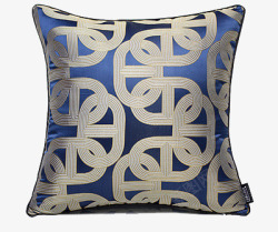 时尚经典蓝色花纹装饰抱枕素材