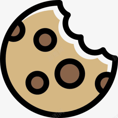 曲奇口味饼干图标图标