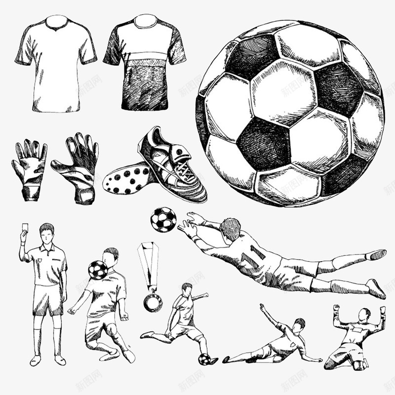 运动用品png免抠素材_88icon https://88icon.com 足球 运动员 运动衣