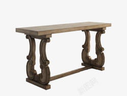 中式风格木质雕刻桌素材