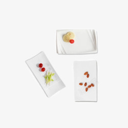 白绿色餐具西餐盘子方碟子高清图片