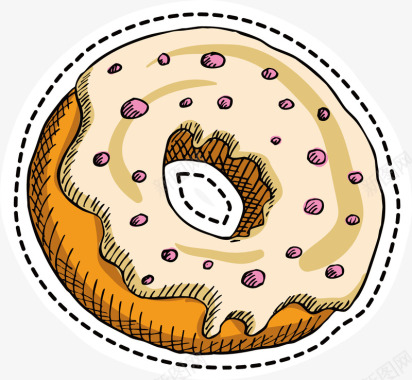 甜点甜点沙河特色蛋糕矢量图图标图标