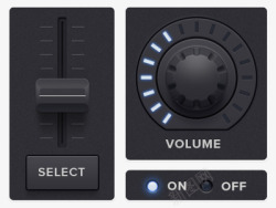 炫酷黑色APP控件合集PS素材