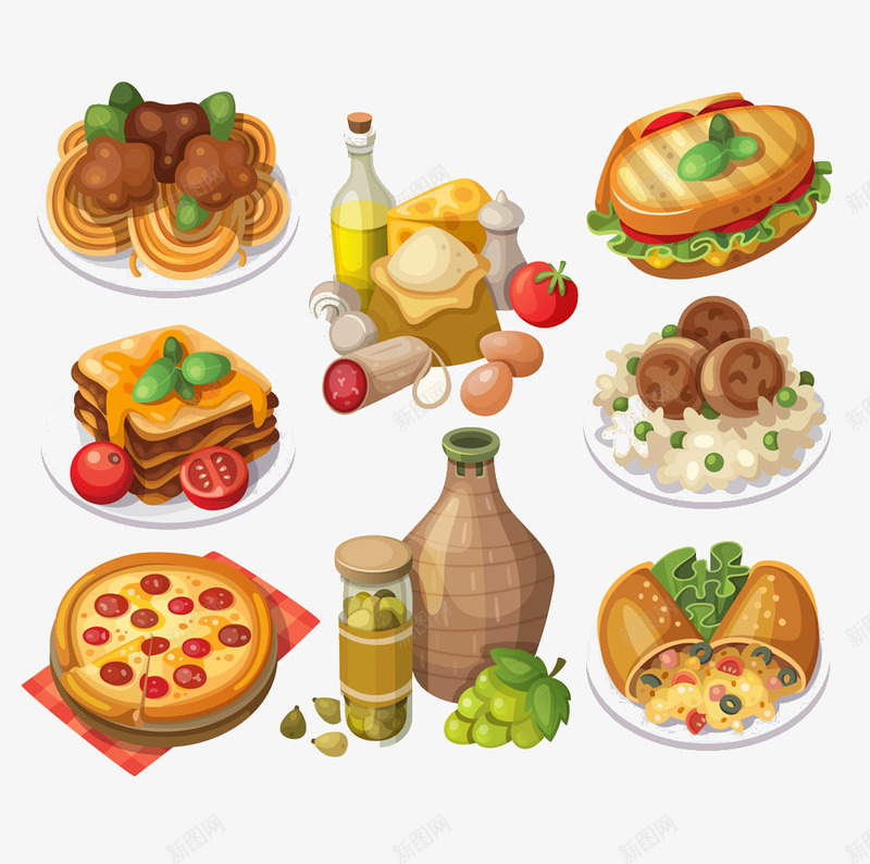 披萨面包鸡蛋png免抠素材_88icon https://88icon.com 国外餐饮美食 西方美食 西方面点