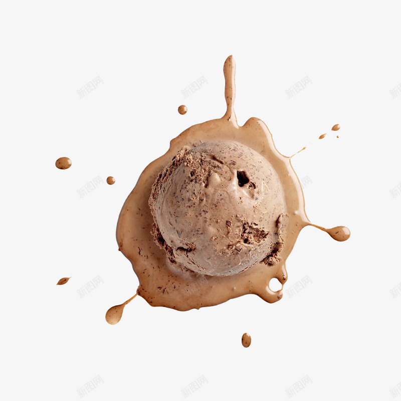 融化的冰淇淋球png免抠素材_88icon https://88icon.com 免抠素材 冰淇淋 实物 甜点 融化