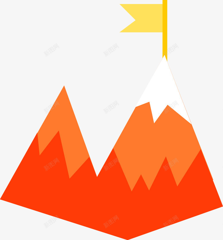 卡通扁平山火山旗帜png免抠素材_88icon https://88icon.com 卡通 山 扁平 旗帜 火山