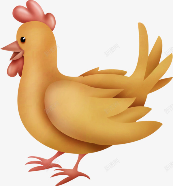 立体手绘母鸡png免抠素材_88icon https://88icon.com 动物 卡通手绘 小鸡妈妈 母鸡 立体造型