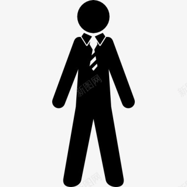 男人穿西装打领带图标图标