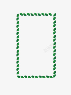 长方形文本框树叶卡通扁平化长方形文本框矢量图高清图片